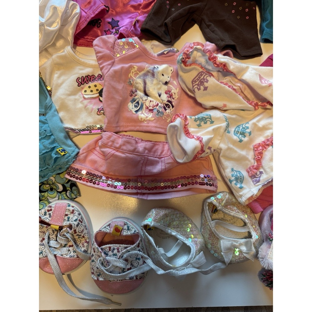 Build A Bear 46+ Piece Clothing Lot Shoes Wedding Dress Hello Kitty Justice BABW - Picture 7 of 9